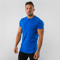 Camiseta Deportiva para Hombre, 95% Algodón, 5% Elastano, Tejido de Punto, Estampado Personalizado con Logotipo Privado, Transpirable y de Secado Rápido