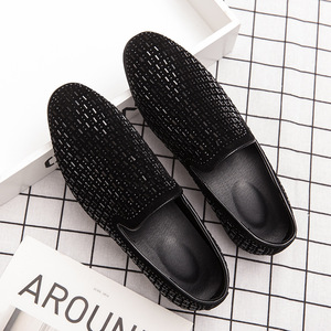 Penjualan Langsung Pabrik Sepatu Loafer Kulit Pria Gaya Korea Kasual Stylish Tali Sepatu Anti-Slip untuk Acara Pesta - Product Image 4
