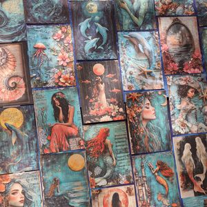 30 unids/pack Material papel sirena diario serie Vintage sirena manual Material de fondo - Product Image 3