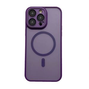 Funda Magnética de Lujo para Teléfono X521-1, Carga Inalámbrica, Color Caramelo, Silicona Suave, Transparente Mate, para iPhone 15 14 13 12 11 Pro Max - Product Image 1
