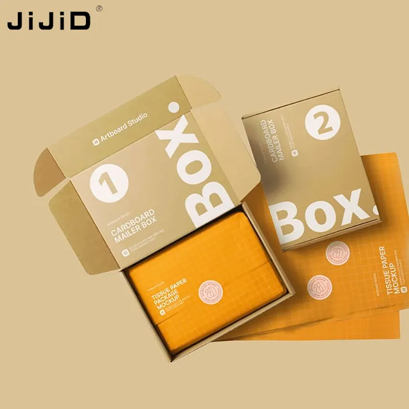 JiJiD Manufacture Customized small shipping boxes Mailers Printing With custom logo small shipping box Apparel Packaging Boxes