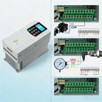 Mini variateur de fréquence industriel de 1,5 kW à 5,5 kW, convertisseur de fréquence, entrée 220 V triphasé 380 V