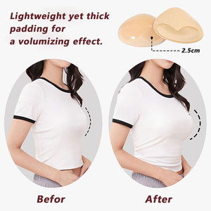 Push up Bra Pads for <strong>Small</strong> <strong>Chest</strong> Women Double Sided Adhesive Breast Enhancers Invisible Triangle Sponge Inserts for Bikini Bra - Product Image 3