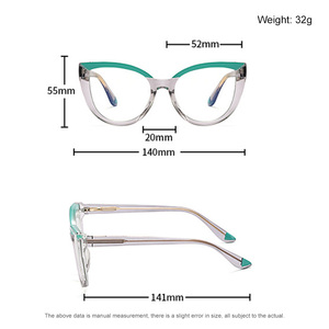 Thời trang xu hướng phụ nữ chống ánh sáng màu xanh ống kính eyewears quang khung kính mắt kính TR90 + CP sang trọng Kính mắt Frames - Product Image 2