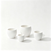 4 Pcs Set Pot Tanaman Plastik PP Modern Minimalis untuk Dekorasi Rumah, Taman Dalam & Luar Ruangan, Bersertifikasi BSCI CE/REACH