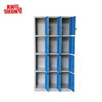 Armoire de vestiaire scolaire à 12 portes, armoire en acier pour le personnel, armoire de rangement en métal pour vêtements, casier en acier pour salle de sport
