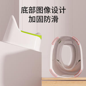 Siège de toilette Topbele pour enfants avec design anti-éclaboussures, couleur vert et blanc, pour garçons et filles - Product Image 5