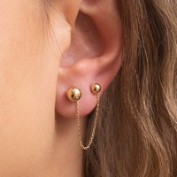 Boucles d'oreilles Gaovo de style européen minimaliste pour femmes, 3 designs de chaîne différents, bijoux polyvalents en acier inoxydable