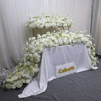 Chemin de fleurs d'art personnalisé pour planification d'événements Centres de table en fleurs artificielles en soie pour tables et décoration de la maison