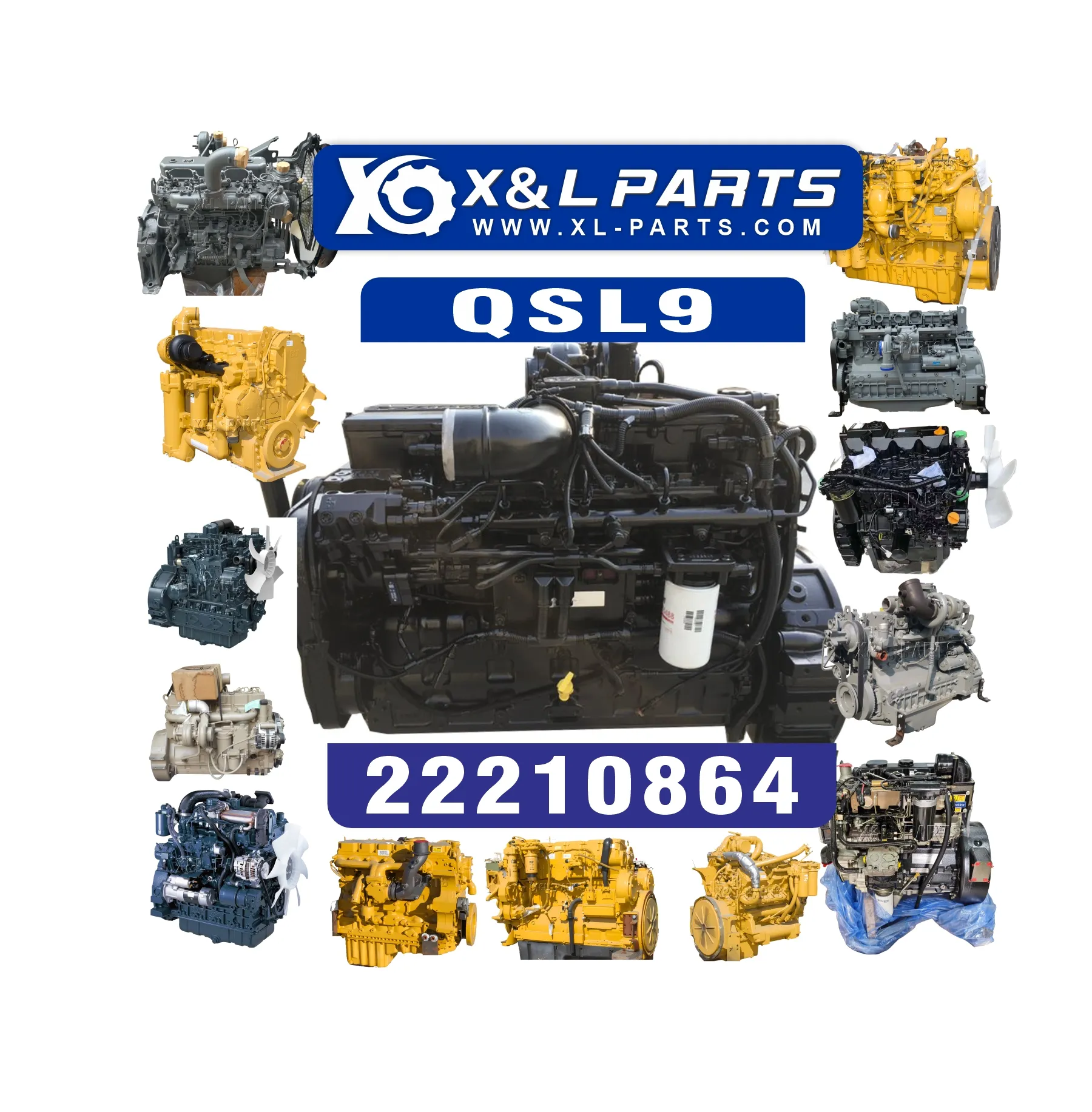 Maschinenmotoren Baugruppe brandneu QSL9 Qsl 8,9L Qsl 8,9 Dieselmotor für Cummins
