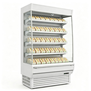 La vitrine à rideau d'air vertical utilisée dans les supermarchés en 2026 convient à la réfrigération en gros de diverses boissons. - Product Image 1