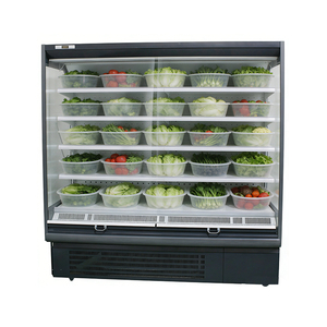 Réfrigérateur commercial pour supermarché, refroidi par air, en acier inoxydable, à dégivrage automatique, pour fruits, légumes, boissons, avec éclairage LED - Product Image 1