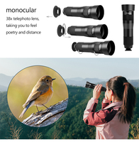 Objectif téléobjectif GIAI 38X pour smartphone, télescope à clipser pour téléphone, objectif de caméra HD longue portée pour la photographie en extérieur, OEM ODM