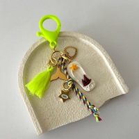 Vente chaude bricolage pantoufles coquille conque étoile queue de poisson cerise pendentif porte-clés Simple pour amour sac à la mode coeur en alliage de Zinc