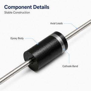 Diodo <span class=keywords><strong>Rectificador</strong></span> Axial de Alta Estabilidad, 1000V 10A, Diodo Industrial de Montaje a Orificio para Sistemas de Energía de Alto Rendimiento - Product Image 1