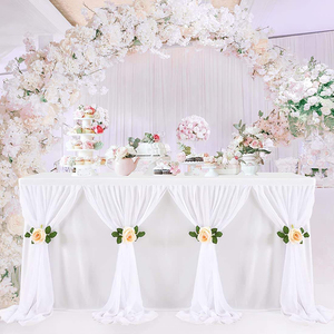 Factory Direct Sales <strong>Silver</strong> Tutu Design <strong>Table</strong> <strong>Skirt</strong> Gold Skirting Reusable Wedding Banquet Hotel Parties Fancy <strong>Table</strong> <strong>Skirt</strong> - Product Image 5