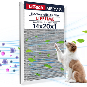 MERV 8 14x20x1 pré-filtre plissé lavable électrostatique en aluminium grillage AC HVAC four filtre à Air filtre à Air Permanent maison - Product Image 1