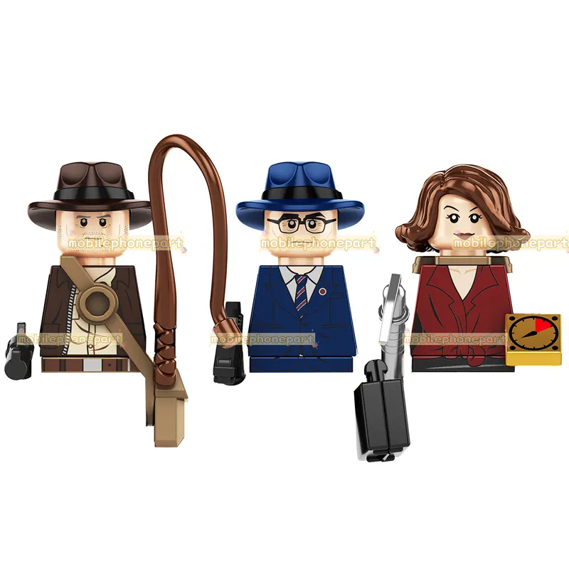 KF6190 Helena Indiana Jones and the Dial of Destiny People Movie Series Mini Bricks Building Block Figure Kids Educational Toy