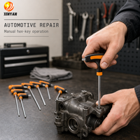 8 Buah Set Kunci T-Hex, Ujung Bola Baja CR-V & Torx, Kunci Allen dengan Lapisan Matt, Perkakas Tangan Industri untuk Perbaikan Otomotif & Mesin