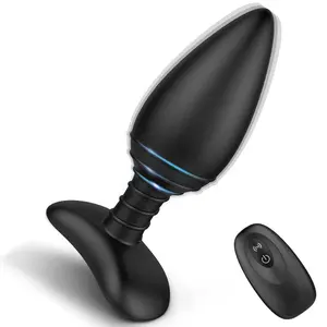 Fernbedienung 6 Vibrations modi Wasserdichtes Anal Sexspielzeug Silikon Anal Vibrator Vibrierender Prostata Butt Plug für Männer und Frauen