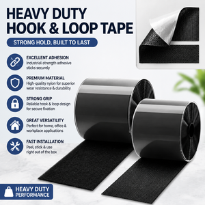 Bande <span class=keywords><strong>auto</strong></span>-agrippante en PVC, adhésive, largeur maximale 11 cm, applications de fixation et de montage robustes pour la maison et le lieu de travail, rouleaux de <span class=keywords><strong>velcro</strong></span> - Product Image 1