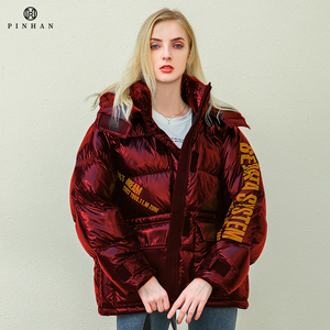 Venta caliente abrigo de invierno para mujer abrigo corto de burbuja de plumón de pato de alta calidad chaqueta acolchada cálida Forladies - Product Image 4