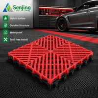 Dalles de sol en plastique pour garage, qualité commerciale et industrielle, système de grille ventilée en PP pour lavage de voitures, sur mesure