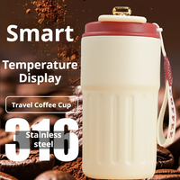 Bouteille d'eau isotherme en acier inoxydable avec affichage LED de la température, tasse à café, garde au froid et au chaud, mug thermique, gourde de voyage sous vide