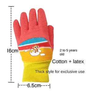 어린이 면화 원예 장갑 안티 슬립 애완 동물 안티 바이트 노동 보호 탄성 손목 밴드 사계절 야외 안전 장갑 - Product Image 4