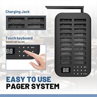 Système d'appel sans fil pour restaurant 20 pagers, téléavertisseur client vibrant et clignotant longue portée pour café et food truck