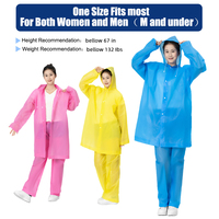 Unisex PEVA Wasserdichter Kordel zug Regen anzug mit Kapuze Herren Damen Jacken hose Set zum Angeln Wandern Camping Wieder verwendbar für Touren