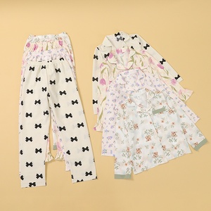 幸运芽定制印花长袖长裤服装套装长袖女士睡衣套装 - Product Image 5