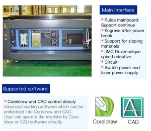 Große Arbeitsgröße 1325 Laserschneidemaschine 100 W CO2 Lasergraviermaschine für Acrylholz Leder MDF Holz