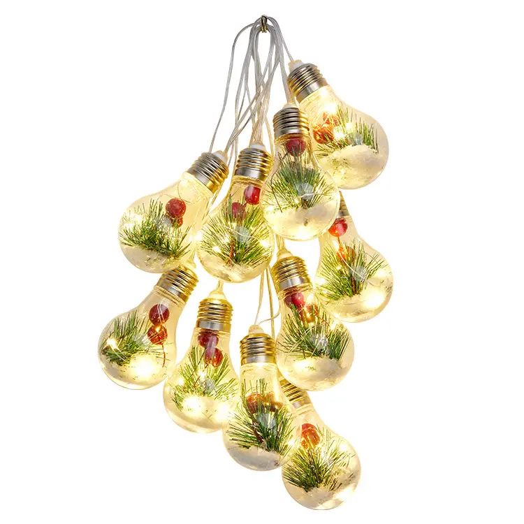 Tira de luces LED decorativas para árbol de Navidad, cadena de luces plateadas para decoración de jardín y patio, venta al por mayor
