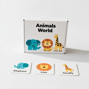 แฟลชการ์ดกระดาษแบบกำหนดเอง ออกแบบสำหรับโรงงาน ฝึกทักษะการเรียนรู้เกี่ยวกับสัตว์ <span class=keywords><strong>สภาพ</strong></span><span class=keywords><strong>อากาศ</strong></span> <span class=keywords><strong>คำ</strong></span><span class=keywords><strong>ศัพท์</strong></span> ครอบครัว และความบันเทิง พร้อมโลโก้ที่ปรับแต่งได้ - Product Image 2