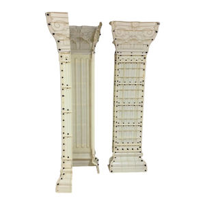 वर्ग आधा दीवार और कोने स्तंभ स्तंभ कंक्रीट मोल्ड सीमेंट मोल्डिंग के लिए गोल एब्स ढालना सजावटी रोमन रूपों के लिए - Product Image 1