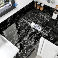 Papel Tapiz de Mármol 3D Brillante, Adhesivo Impermeable para Paredes, Azulejos, Gabinetes, Película Autoadhesiva en Rollo