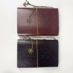 Vintage Retro Mini Traveler <b>Journal</b> 100-Page Pirate Anchors Notepad PU Leather Cover Paper Replaceable Diary Gift Sets A5 - Product Image 1