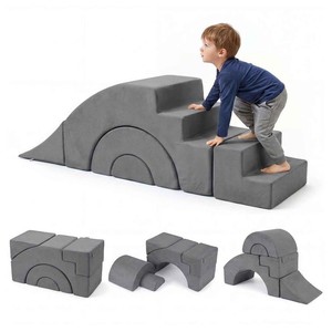 Set de Juego de Espuma para Gatear y Escalar de 5 Piezas para Niños, Bloques de Escalada, Juguetes Suaves, Gimnasio Interior, Color Gris, Regalo Ideal para Niños - Product Image 2