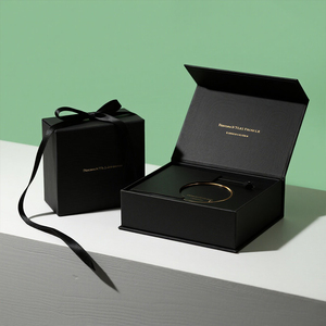 Cao End Vàng Bạc Tem Quà Tặng Bao Bì Hộp Đồ Trang Sức Gói Biểu Tượng Tùy Chỉnh Hộp Đồ Trang Sức Cho Vòng Cổ Vòng Đeo Tay Vòng Bông Tai - Product Image 4