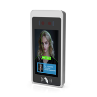 ZECHENG ZC-Face63 Software de Control de Asistencia con API, Escáner de Reconocimiento Facial, Visión Nocturna, Medición de Temperatura, Pantalla Táctil LCD de 8 Pulgadas con Reinicio