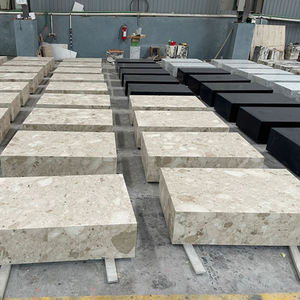 Petite table basse minimaliste de luxe en marbre naturel classique grande table basse nordique Kunis Breccia bloc de socle en marbre - Product Image 4