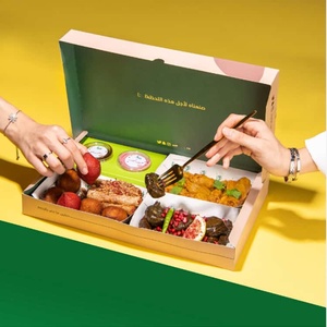 Muestra Gratuita, Caja de Bento Negra para Sushi con Logotipo Personalizado para Navidad, Caja para Postres con Divisores, Apta para Alimentos - Product Image 5