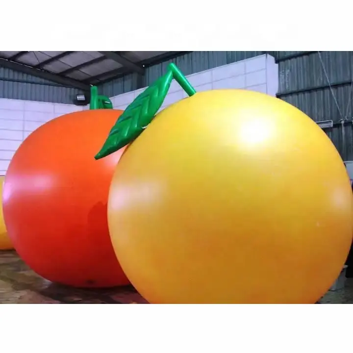 Frutas y verduras inflables gigantes fresa inflable/limón/piña/kiwi/rodaja de naranja/Pera/manzana