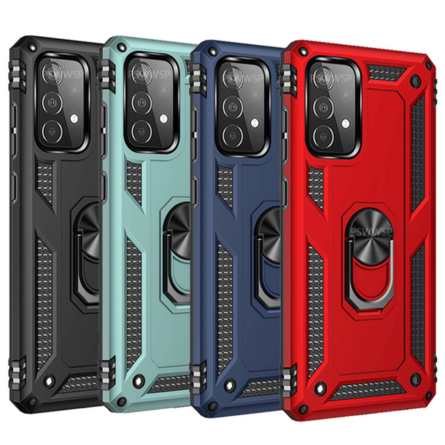 Shockproof Bumpers Armor Case Metal Ring Cover for Samsung Galaxy S23 S22 Ultra S21 5G S20 FE S S S10 Plus Mobile Phone Cases