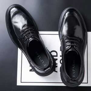 Chaussures en cuir pour hommes de haute qualité 2025, grande taille, bout carré, en cuir de vachette véritable, respirantes, légères, à lacets - Product Image 1