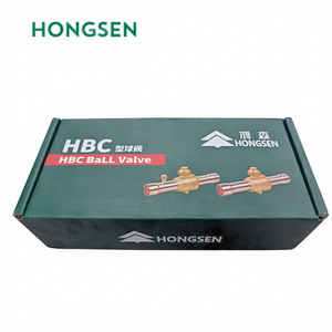 Válvula de bola recta Hongsen HBC de latón, válvula manual de cierre para agua, vapor y aceite, para la industria alimentaria y unidades de almacenamiento en frío - Product Image 1