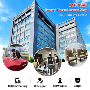 イタリアの高級デザインの寝室セットモダンな木製家具布張りのベッドダブルベッドレザーヘッドボードキングサイズベッドルームセット - Product Image 6