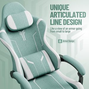 <span class=keywords><strong>Chaise</strong></span> de jeu avec repose-pieds pour les joueurs et les amateurs d'esports Coussin confortable <span class=keywords><strong>Chaise</strong></span> de jeu en tissu <span class=keywords><strong>bleu</strong></span> <span class=keywords><strong>ciel</strong></span> avec repose-pieds - Product Image 6