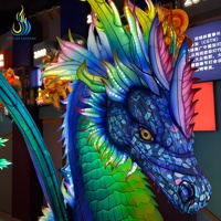 Handgefertigte Chinesische Drachenförmige Tierlaterne Langlebige Wasserdichte Traditionelle Festival-Laterne für Kulturelle Festivalausstellungen